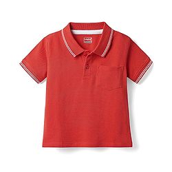 Babyhug 100% Cotton Single Jersey Knit Half Sleeves T-Shirt & Dungaree Set with Safari Print - Red & Navy Blue