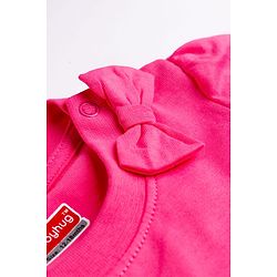 Babyhug 100% Cotton Knit Half Sleeves T-Shirt & Shorts Co-ord Night Suit With Heart Print - Pink