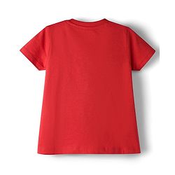Babyhug Cotton Knit Half Sleeves Hearts Printed T-Shirt & Shorts Night Suit - Red