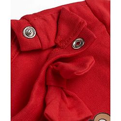 Babyhug Cotton Knit Half Sleeves Hearts Printed T-Shirt & Shorts Night Suit - Red