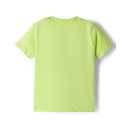 Babyhug Single Jersey Knit Half Sleeves T-Shirt & Dungaree Set with Text Print - Green