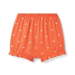 Babyhug 100% Cotton Knit Floral & Bear Printed Bloomers Pack of 3 - Peach Lilac & Orange