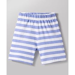 Babyhug Cotton Knit Half Sleeves T-Shirt & Shorts Night Suit With Koala & Sloth Print - White