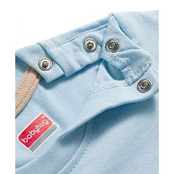 Babyhug Cotton Knit Half Sleeves T-Shirt & Shorts Night Suit With Teddy Bear Print - Light Blue