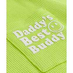 Babyhug Cotton Knit T-Shirts Half Sleeves Structured with Graphics Limegreen 6-9 Months