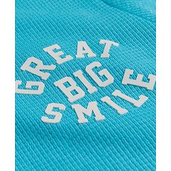 Babyhug Waffle Knit T-Shirt Half Sleeves Structured with Graphics Blue 6-9 Months