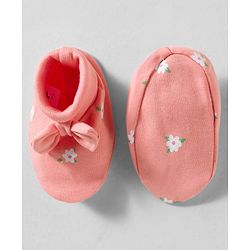 Babyhug 100% Cotton Interlock Knit Floral Printed Mittens & Booties- Multicolor