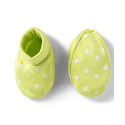 Babyhug 100% Cotton Knit Mittens & Booties With Star Print - Multicolor