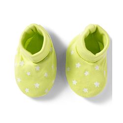 Babyhug 100% Cotton Knit Mittens & Booties With Star Print - Multicolor