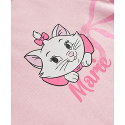Babyhug Disney Single Jersey Knit Half Sleeves T-Shirt & Shorts Set with Marie Graphics - Pink