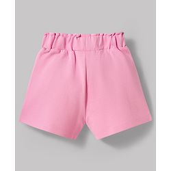 Babyhug Disney Single Jersey Knit Half Sleeves T-Shirt & Shorts Set with Marie Graphics - Pink