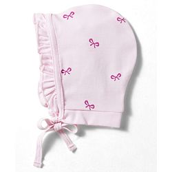 Babyhug 100% Cotton Interlock Knit Caps With Polka dot & Bow Prints Pack of 2 Multicolor- Diameter 7 cm