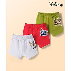 Babyhug Disney Single Jersey Knit Trunks with Chip n Dale Graphic Pack of 3 - Multicolor