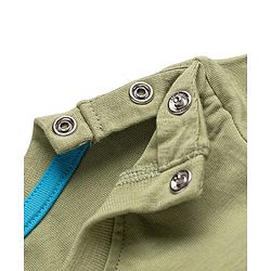 Babyhug 100% Cotton Knit Half Sleeves T-Shirt with Patch Detailing - Green