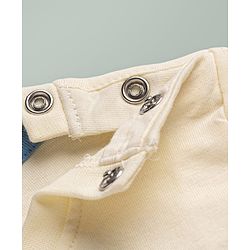 Babyhug 100% Cotton Knit Half Sleeves T-Shirt with Front and Back Travel Print - Cream