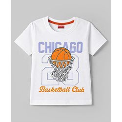 Babyhug 100% Cotton Knit Half Sleeves T-Shirt With Basketball Print - Multicolor