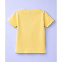 Babyhug Cotton Knit Half Sleeves T-Shirt With Beach Theme HD Print - Multicolor