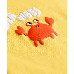 Babyhug Cotton Knit Half Sleeves T-Shirt With Beach Theme HD Print - Multicolor