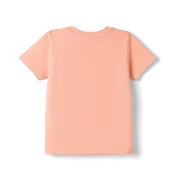 Babyhug 100% Cotton Knit Half Sleeves T-Shirt With Birds Print - Peach