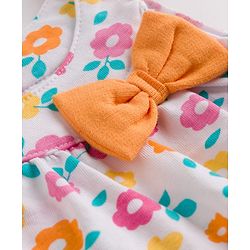 Babyhug Single Jersey Knit Sleeveless Top & Shorts Set With Floral Print - Multicolor