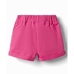 Babyhug Single Jersey Knit Sleeveless Top & Shorts Set with Heart Print & Bow Applique - Pink