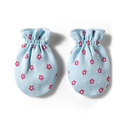 Babyhug 100% Cotton Interlock Knit Cap Mittens & Booties With Floral Print Multicolor - Diameter 10.5 cm