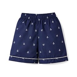 Babyhug Cotton Knit Half Sleeves Shirt & Shorts Co-ord Night Suit with Anchor Print - Navy Blue
