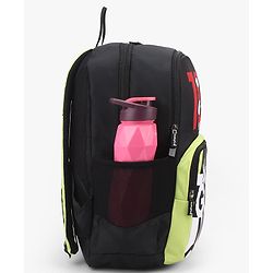 Babyhug Disney Mickey Mouse 16 inches 100% Effort School Backpack | 2 Main Compartment, 1 Front Pocket, 2 Side Bottle Pocket - Black