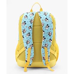 Babyhug Disney Mickey Mouse 16 inches 100% Effort School Backpack | 2 Main Compartment, 1 Front Pocket, 2 Side Bottle Pocket - Black