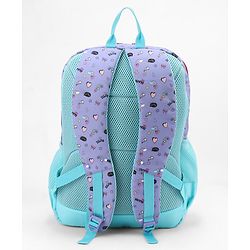Babyhug Disney Minnie Mouse 16 inches I am awesome School Backpack | 2 Main Compartment , 1 Front Pocket, 2 Side Bottle Pocket - Blue Pink