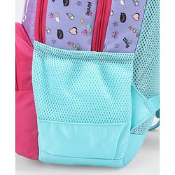 Babyhug Disney Minnie Mouse 16 inches I am awesome School Backpack | 2 Main Compartment , 1 Front Pocket, 2 Side Bottle Pocket - Blue Pink