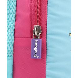 Babyhug Disney Minnie Mouse 16 inches I am awesome School Backpack | 2 Main Compartment , 1 Front Pocket, 2 Side Bottle Pocket - Blue Pink