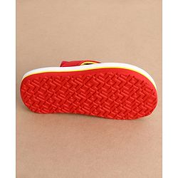 Cute Walk by Babyhug Disney Back Strap Closure Flip Flops With Mickey Mouse Print - Blue & Red