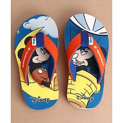 Cute Walk by Babyhug Disney Flip Flops With Mickey Mouse Print - Blue & Red