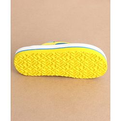 Cute Walk by Babyhug Disney Back Strap Closure Flip Flops With Mickey & Friends Print - Blue & Yellow
