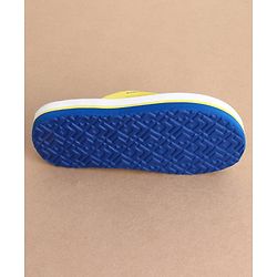 Cute Walk by Babyhug Disney Flip Flops With Mickey Mouse Print - Blue & Yellow