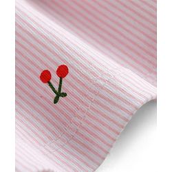 Babyhug Single Jersey Knit Frocks with Bloomer/Short Sleeveless Cherry Print Pink 0-0 Months
