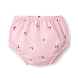 Babyhug Single Jersey Knit Frocks with Bloomer/Short Sleeveless Cherry Print Pink 0-0 Months