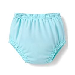 Babyhug Single Jersey Knit Frill Sleeves Floral Printed Smocked Frock With Bloomer & Bow Applique - Aqua Blue