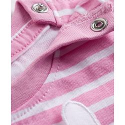 Babyhug Cotton Knit T-Shirt Half Sleeves Striped with Graphic Multi Color 6-9 Months