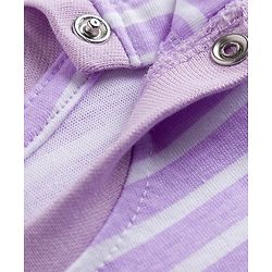 Babyhug Cotton Knit T-Shirt Half Sleeves Striped with Unicorn Graphic Multi Color 6-9 Months
