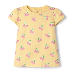 Babyhug 100% Cotton Knit Half Cap Sleeves T-Shirts with Fruit Print Pack of 3 - Multicolor