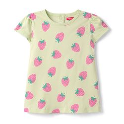 Babyhug 100% Cotton Knit Half Cap Sleeves T-Shirts with Fruit Print Pack of 3 - Multicolor