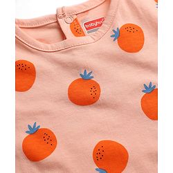 Babyhug 100% Cotton Knit Half Cap Sleeves T-Shirts with Fruit Print Pack of 3 - Multicolor