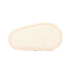 Cute Walk by Babyhug Velcro Closure Booties With Bow Applique & Polka Dots Print - White