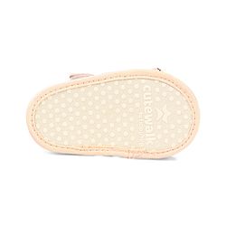 Cute Walk by Babyhug Velcro Closure Booties With Bow Applique & Polka Dots Print - White