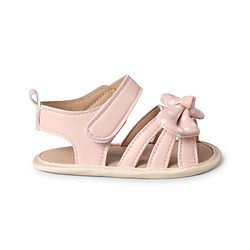 Cute Walk by Babyhug Velcro Closure Booties With Bow Applique & Polka Dots Print - White