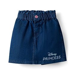 Babyhug Disney Single Jersey Knit Sleeveless Tops and Denim Skirts Set with Disney Princess Graphics -  Multicolour