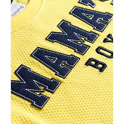 Babyhug Cotton Knit T-Shirt Half Sleeves Popcorn with Embroidery Detailing Multi Color 6-9 Months
