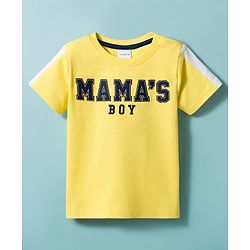 Babyhug Cotton Knit T-Shirt Half Sleeves Popcorn with Embroidery Detailing Multi Color 6-9 Months